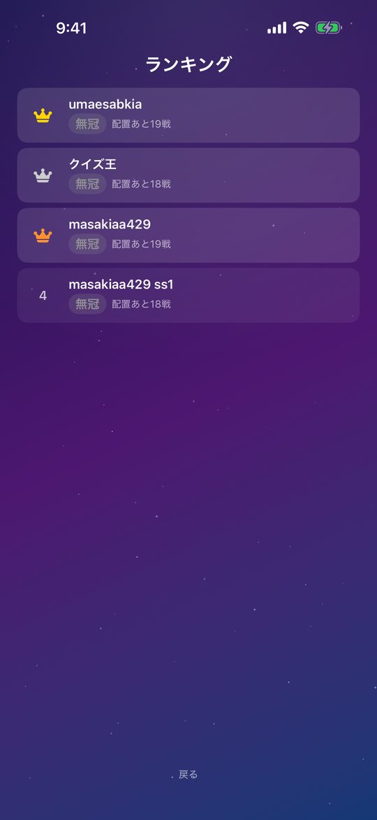 ランキング
